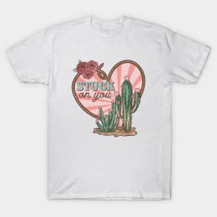 Stuck on You, Western Valentines Day T-Shirt